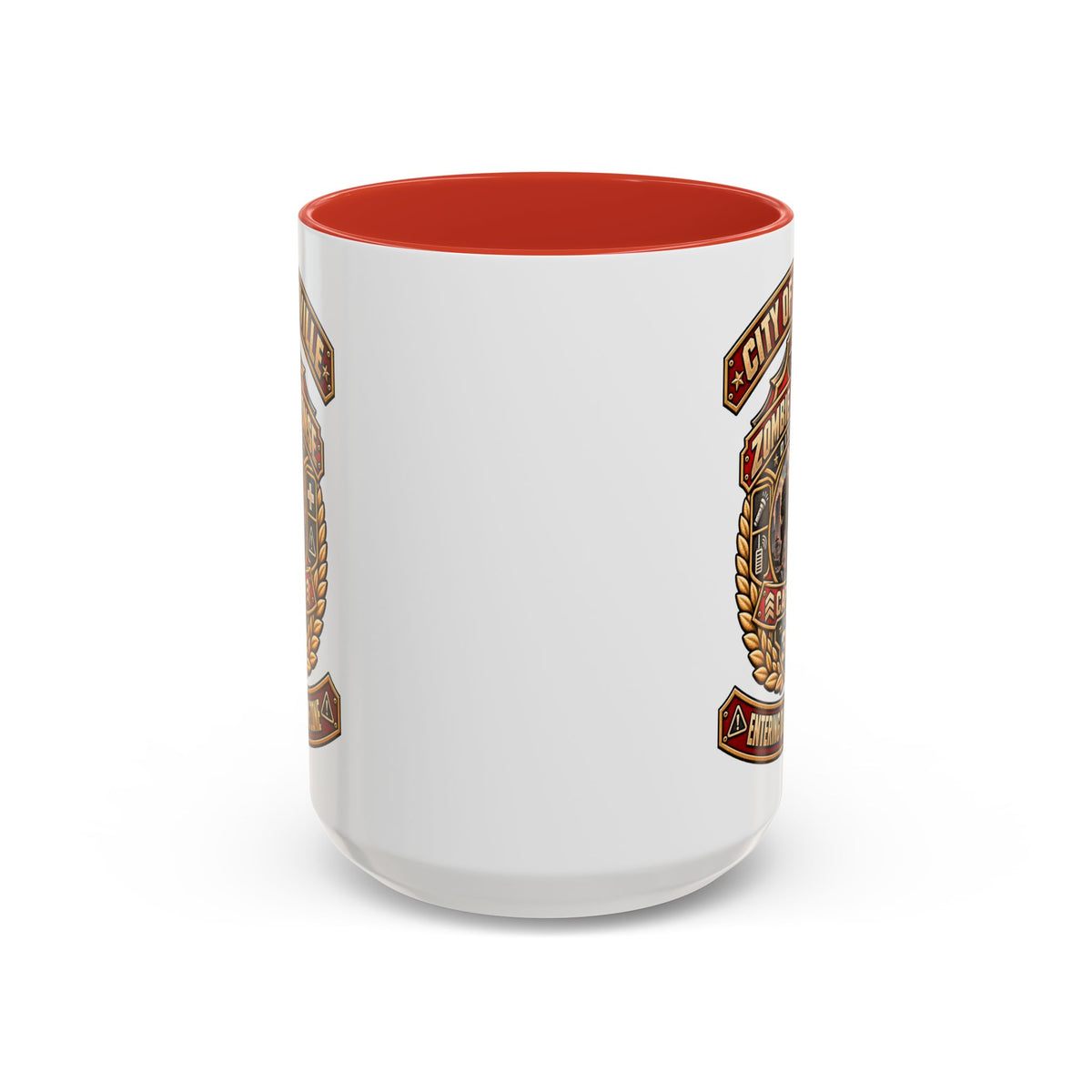 Retro Red Accent Coffee Mug