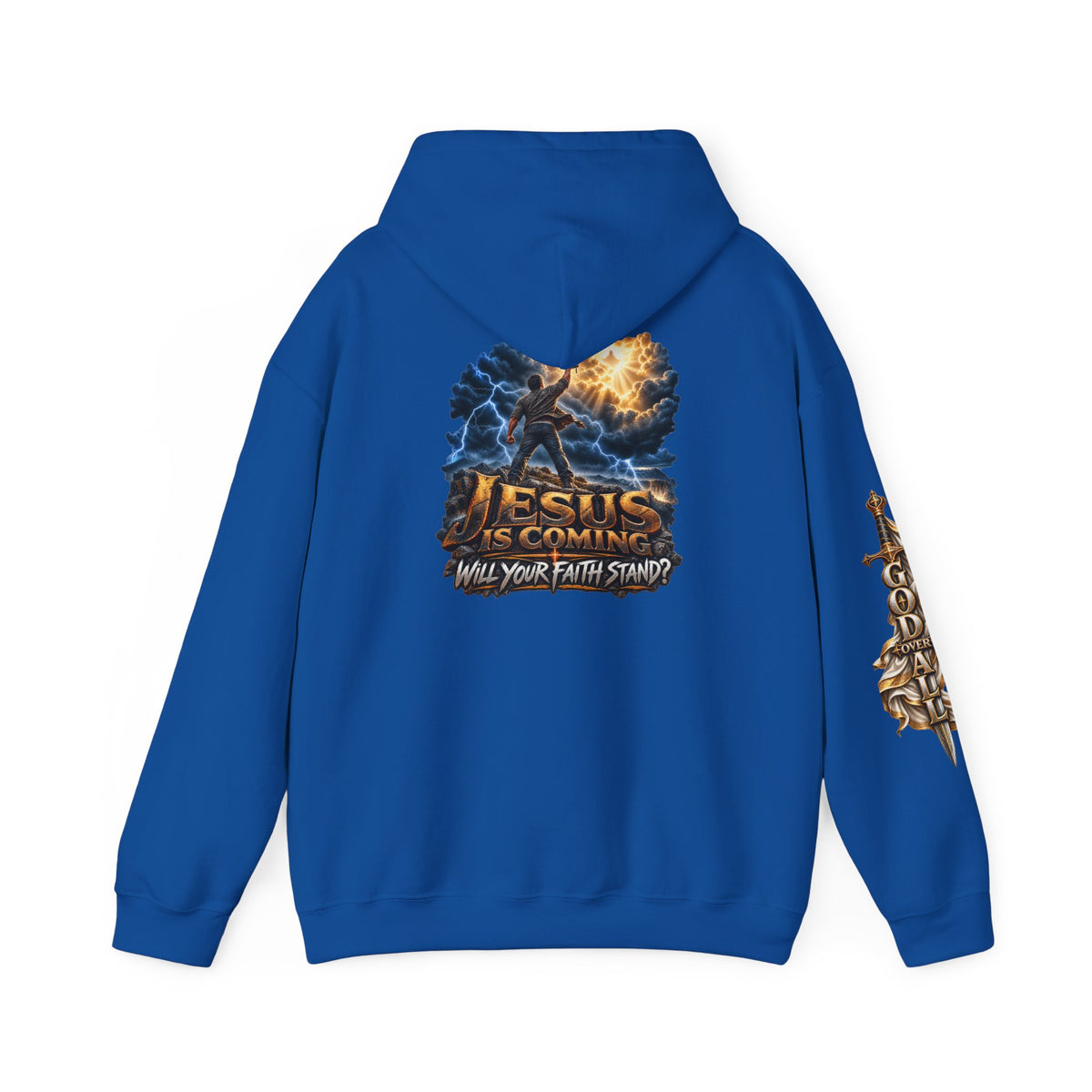 Religious Hoodie — “Jesus Is Coming: Will Your Faith Stand?” Graphic Pullover
