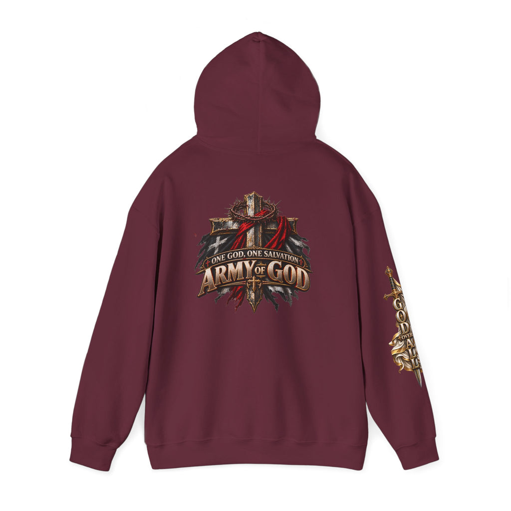 Christian Hoodie - "Way Truth Life" & "Army of God" Graphic Pullover
