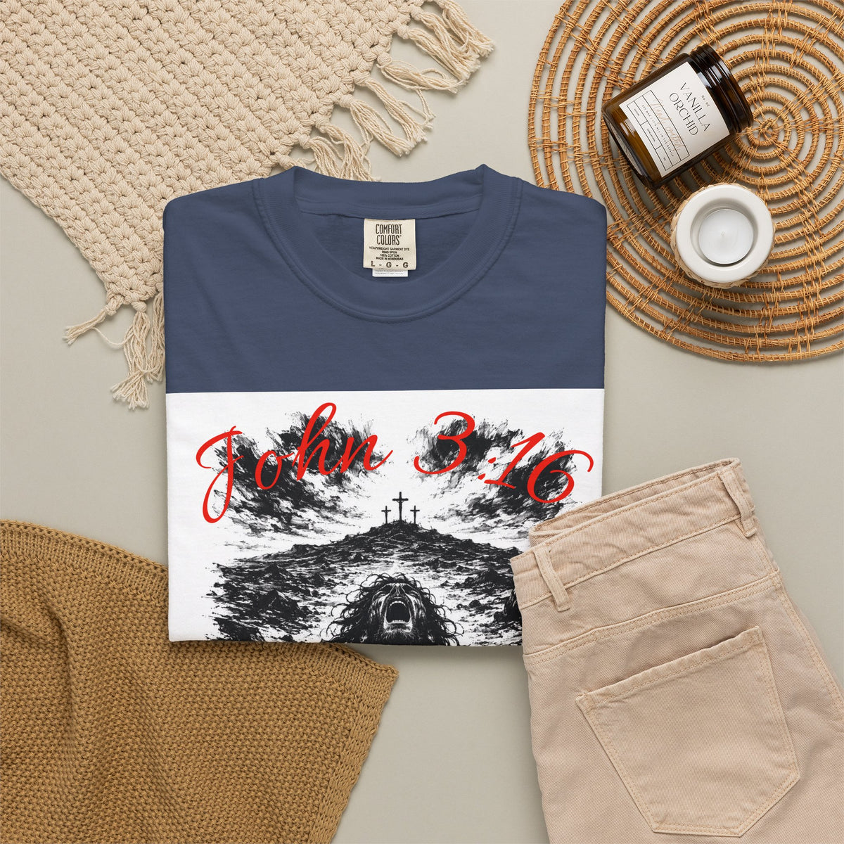 Grim Sea Creature T-shirt | Dark Gothic Illustration, Red Script Logo