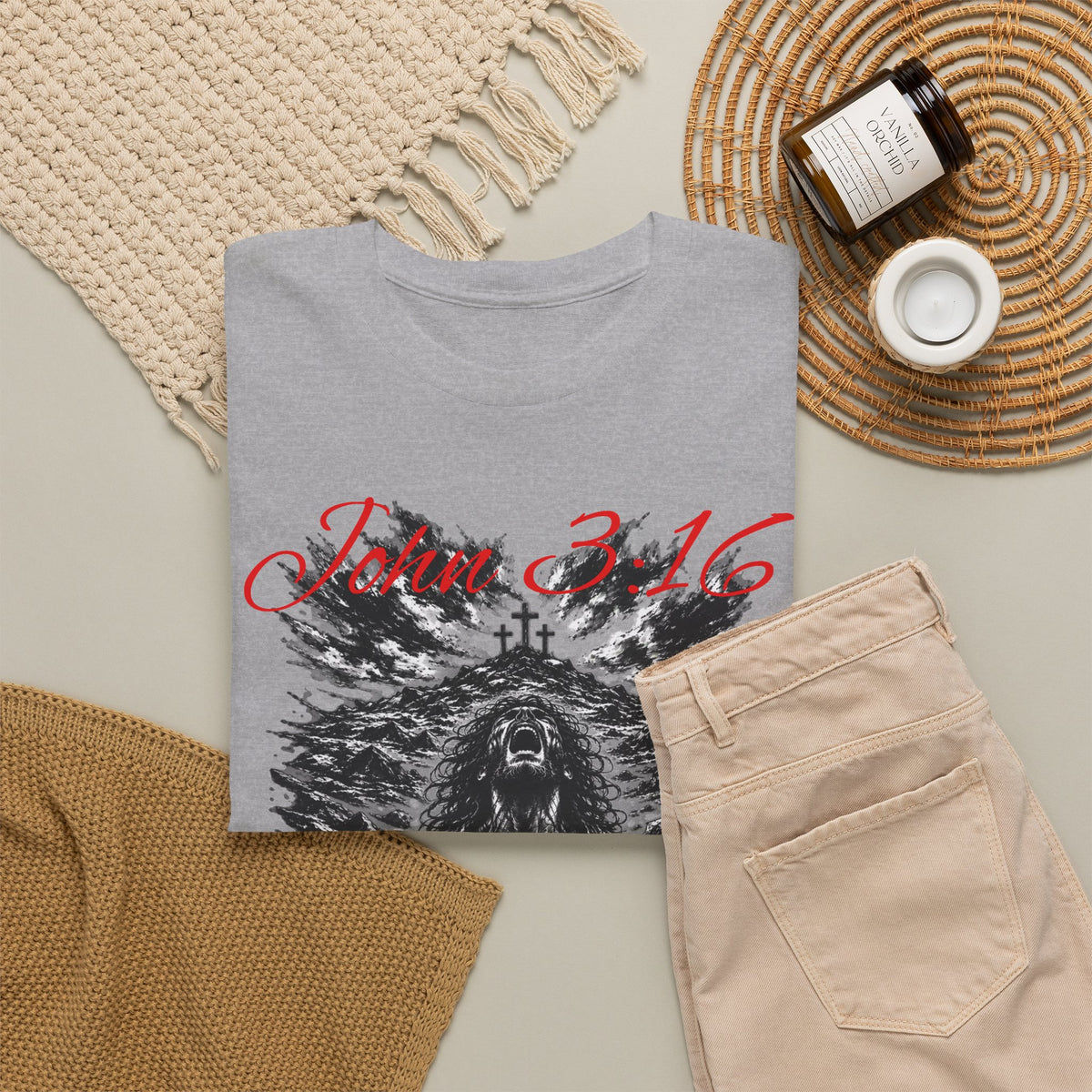John 3:16 Jesus Christian Graphic T-Shirt