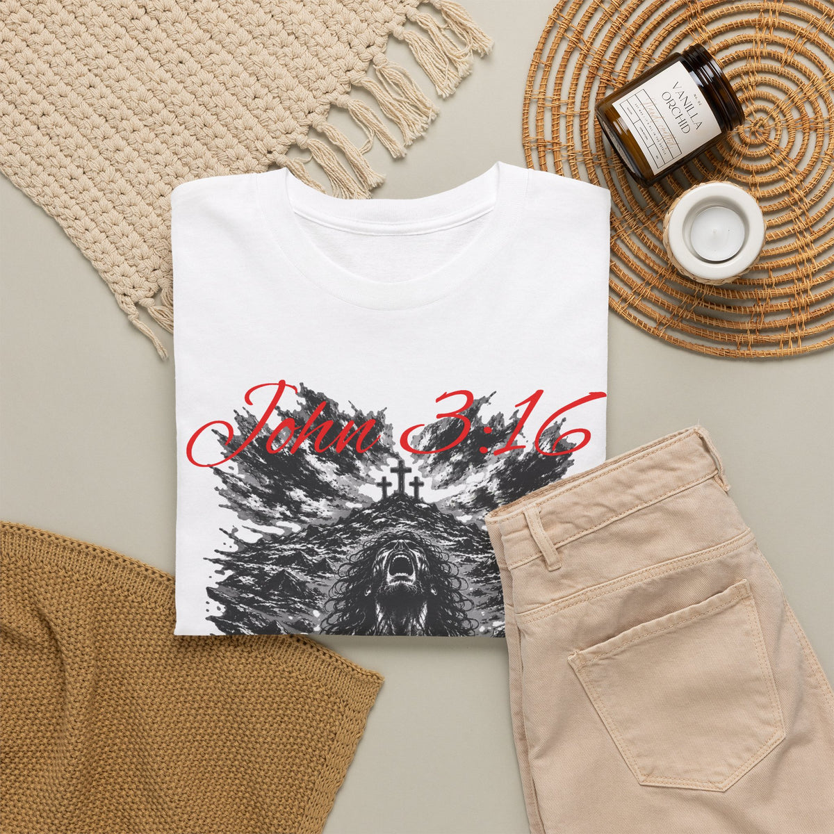 John 3:16 Jesus Christian Graphic T-Shirt