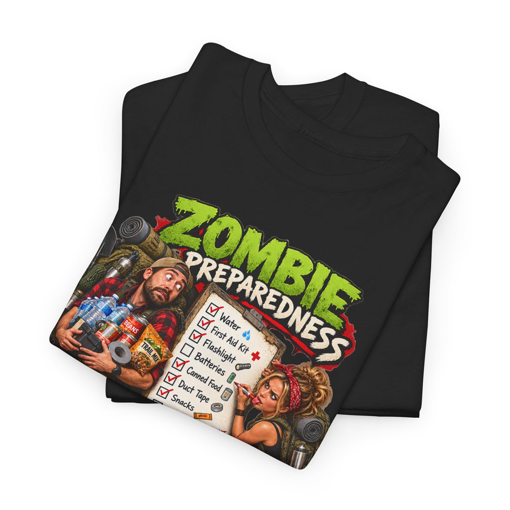 Zombie Preparedness Tee – Survival Humor Shirt