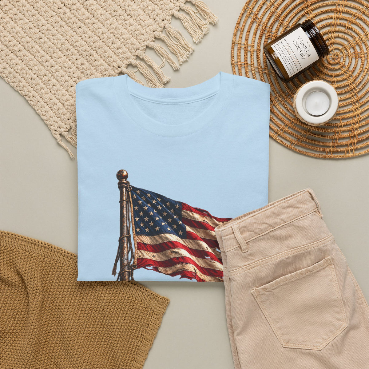 Still Standing American Flag T-Shirt