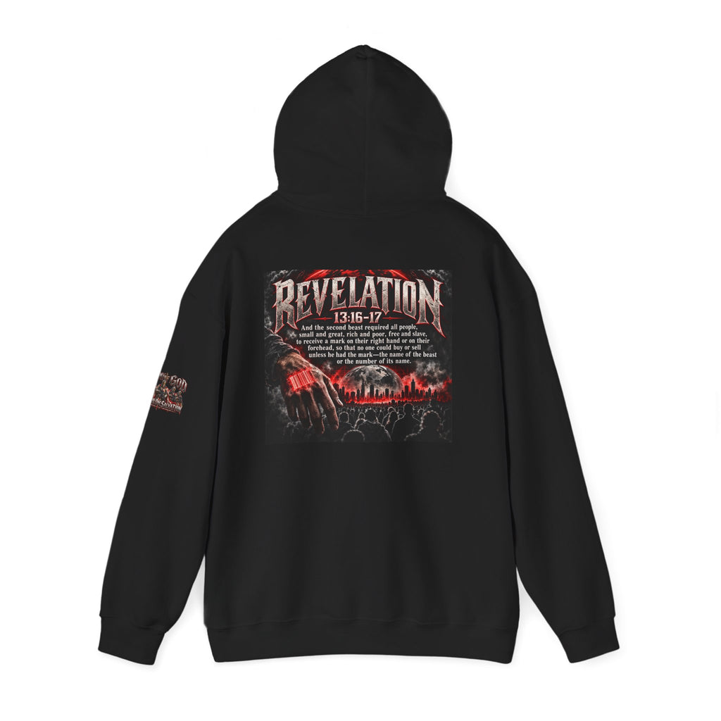 Revelation 13:16-17 Christian Hoodie – 'The Devil' Verse Graphic Pullover