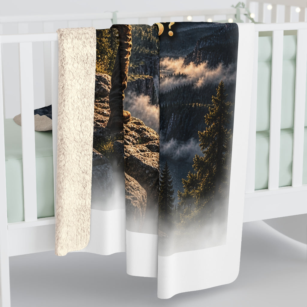 Psalm 27:1 Sherpa Fleece Blanket – Christian Scripture Throw