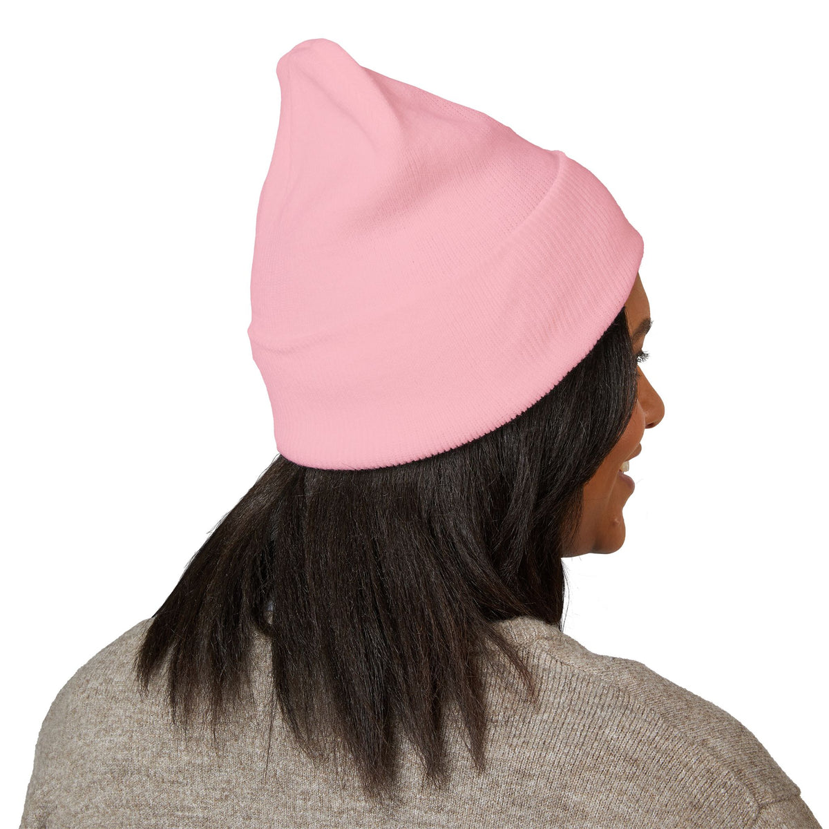 Embroidered Minimal Cross Cuffed Beanie