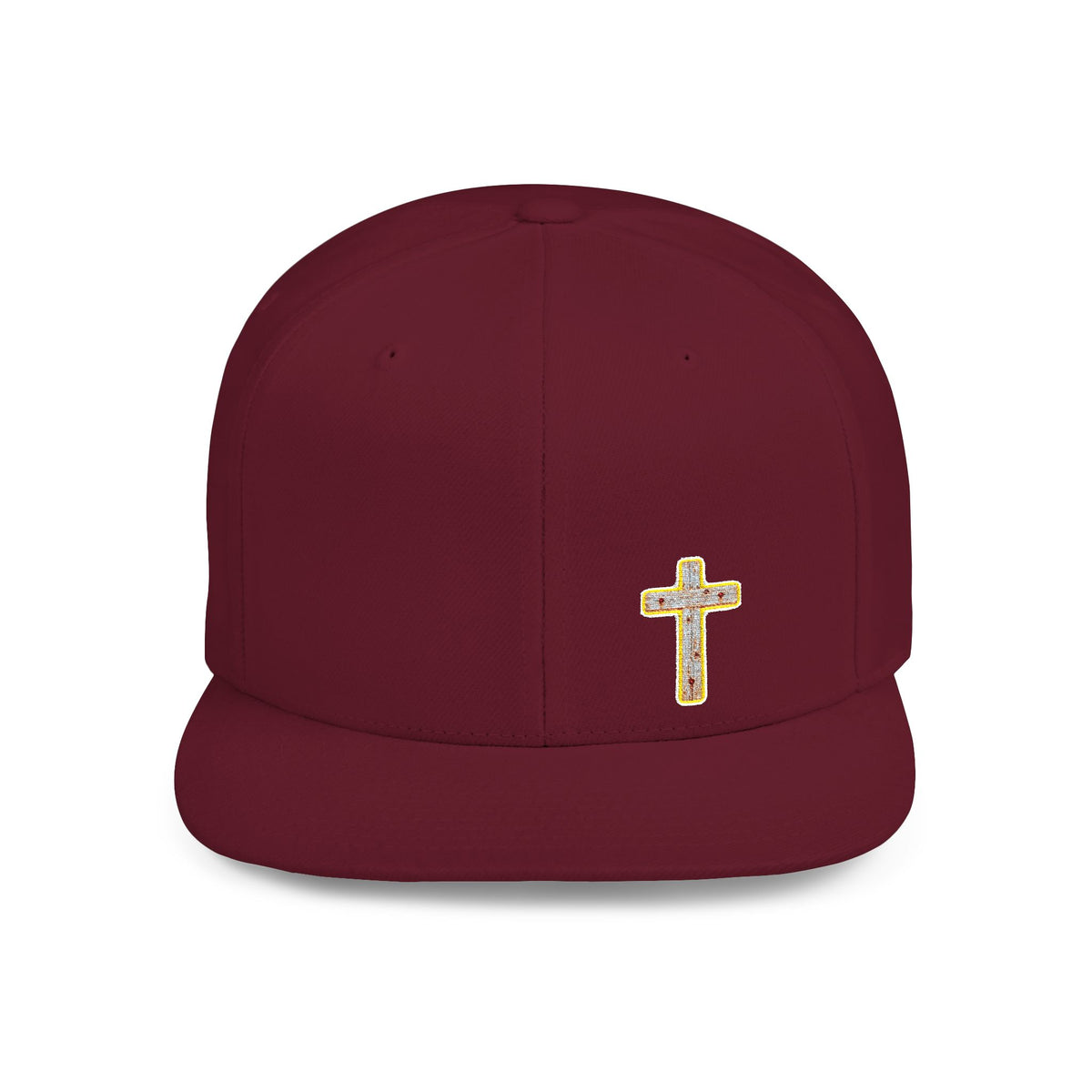 Christian Cross Flat Bill Snapback Cap