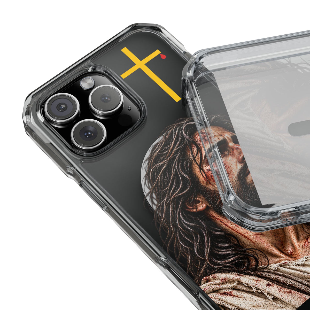 Jesus Cross Magnetic Clear Phone Case