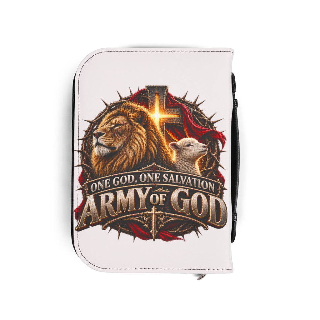 Bible Cover - "Faith Over Fear" & Army of God Protective Zippered Case
