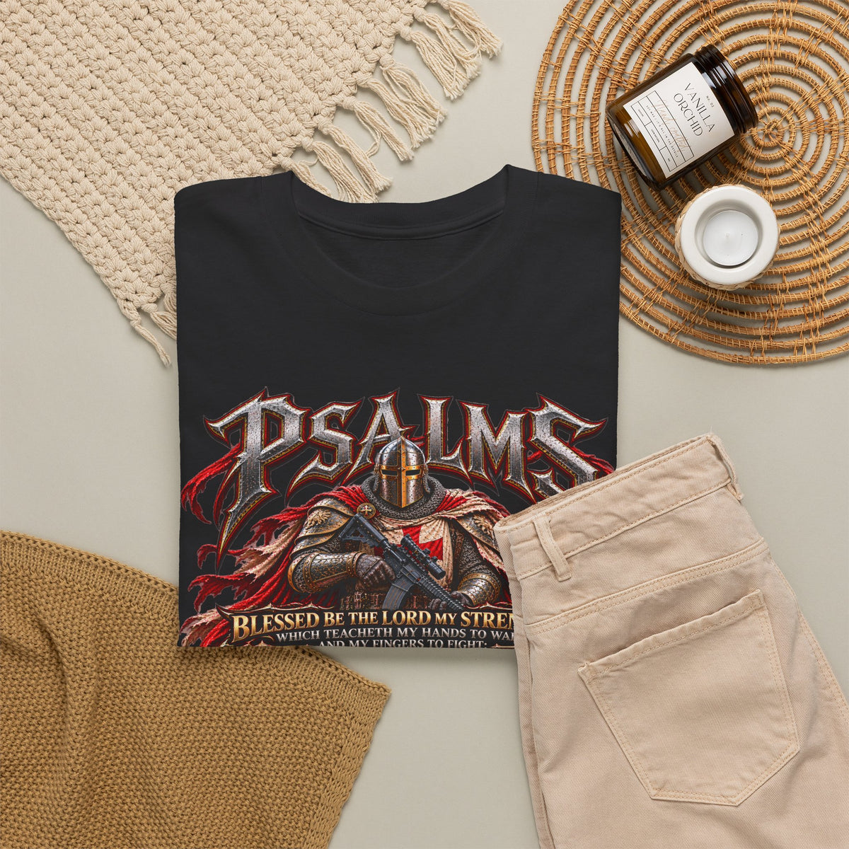 Psalm 144 Christian Warrior T-Shirt