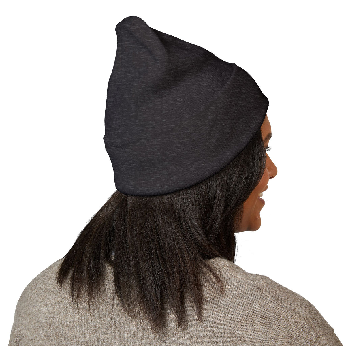 Embroidered Minimal Cross Cuffed Beanie