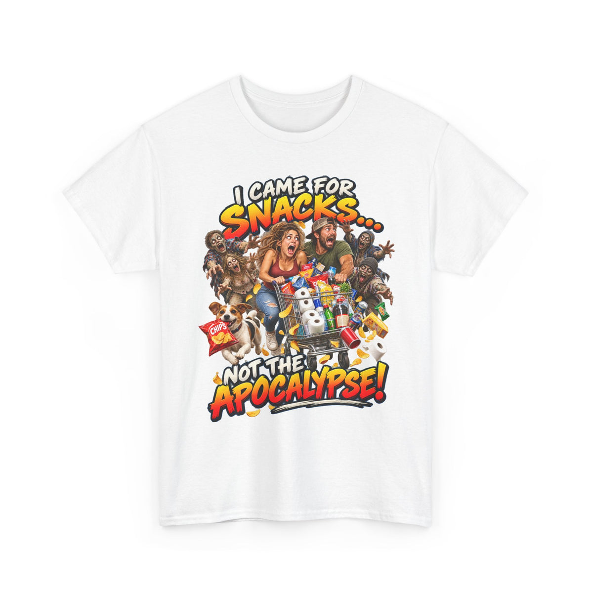 I Came for Snacks Not the Apocalypse Funny Apocalypse T-Shirt