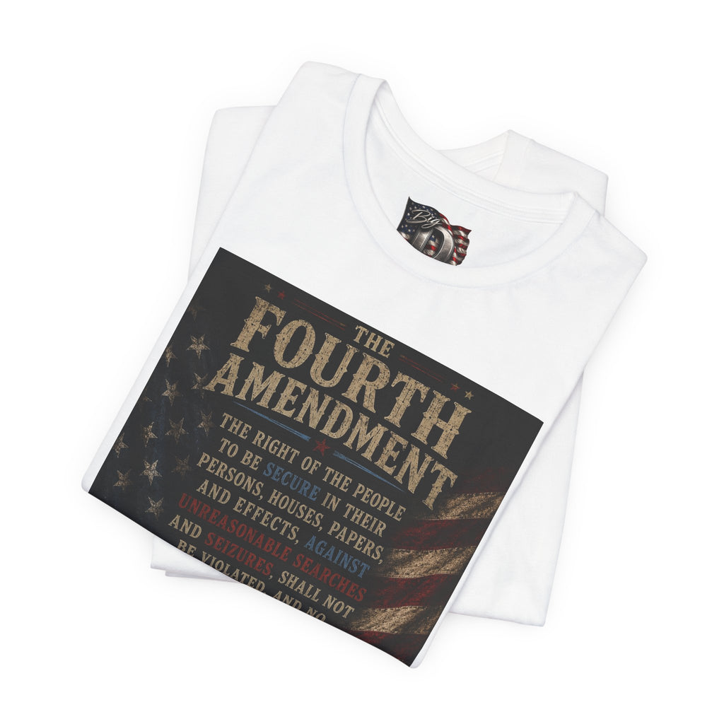 Fourth Amendment text tee | Constitution rights shirt, patriotic flag design