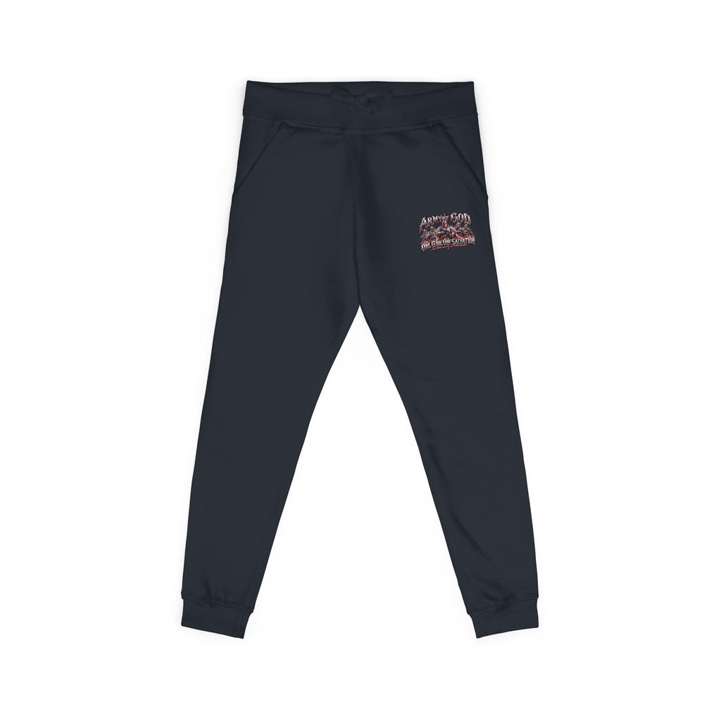 Embroidered Olive Fleece Sweatpants — Floral Patch Comfort Joggers