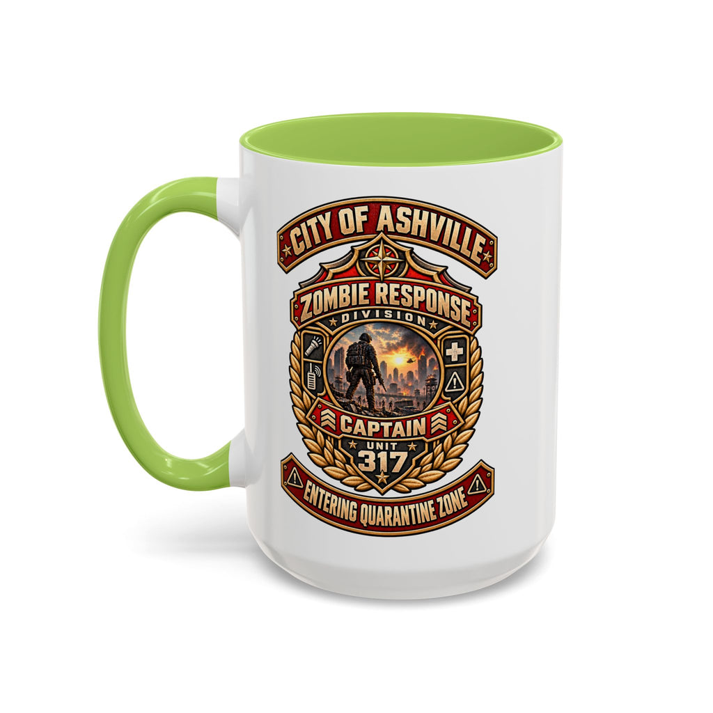 Retro Red Accent Coffee Mug