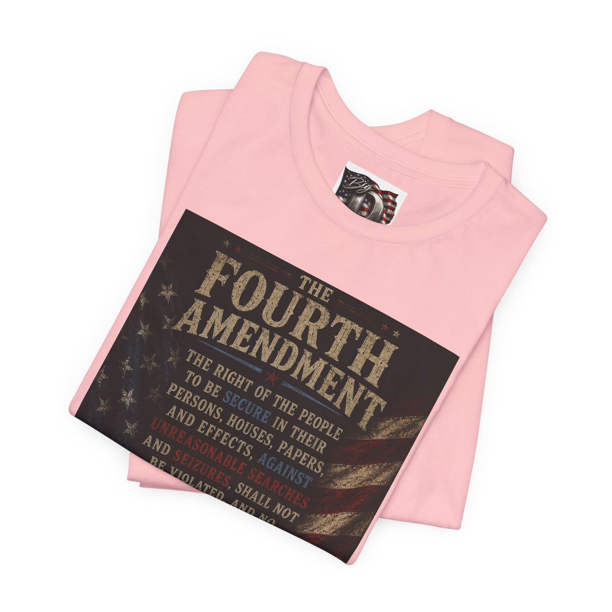 Fourth Amendment text tee | Constitution rights shirt, patriotic flag design