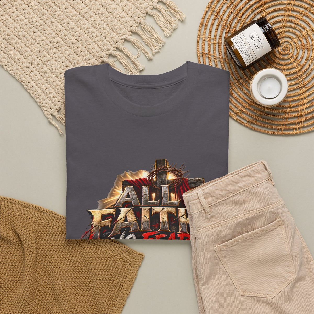 Faith No Fear Christian Graphic T-Shirt