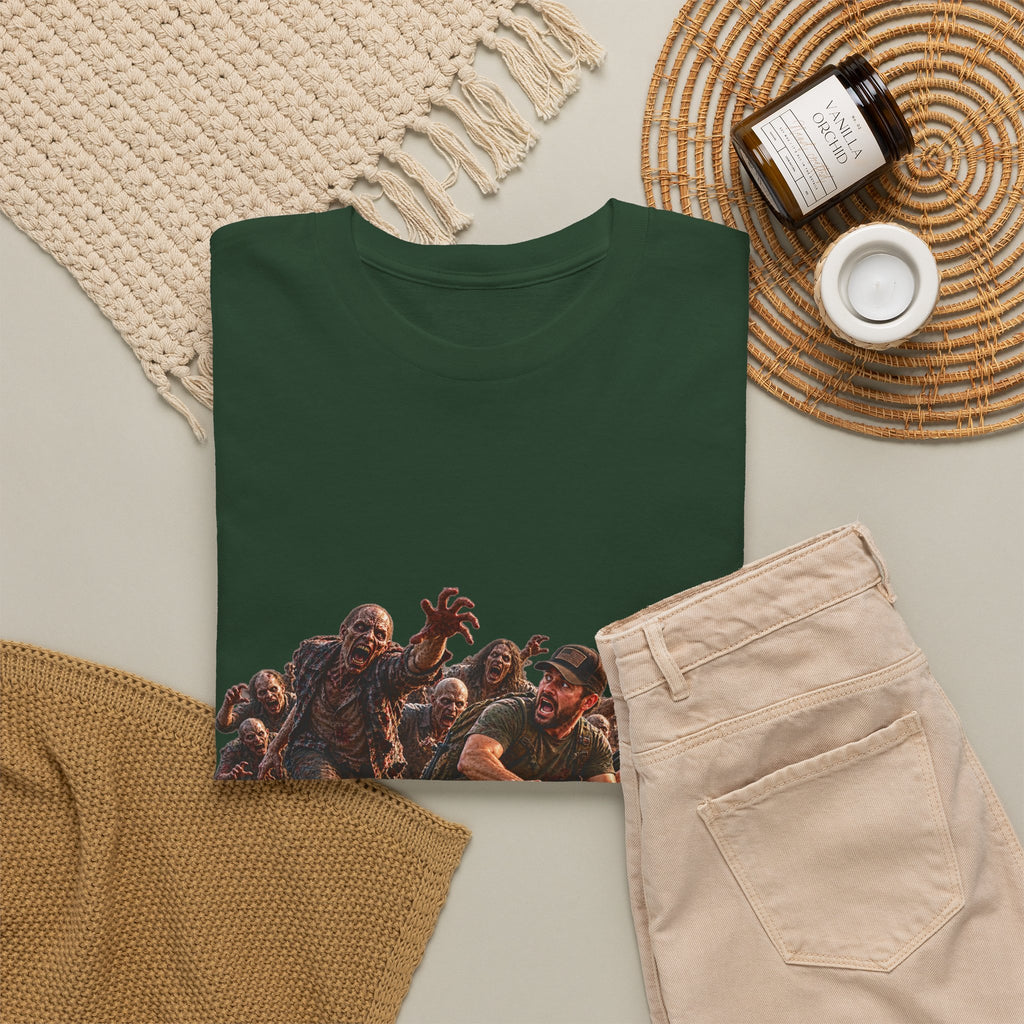 Zombie Grocery Run Survival Graphic T-Shirt