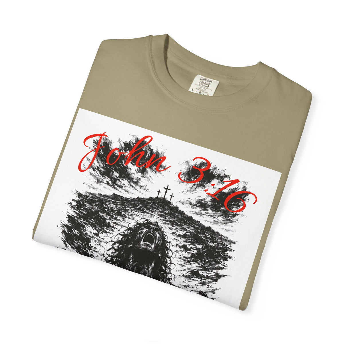 Grim Sea Creature T-shirt | Dark Gothic Illustration, Red Script Logo