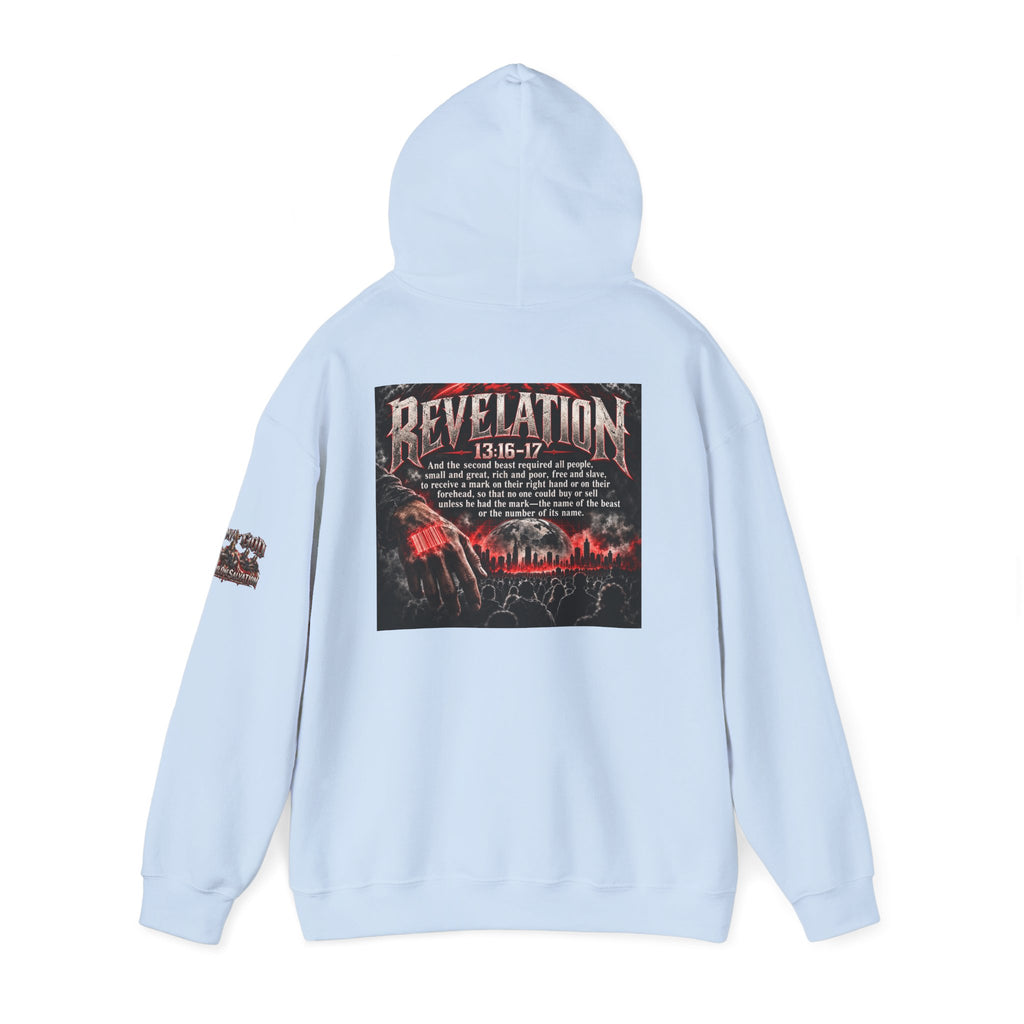 Revelation 13:16-17 Christian Hoodie – 'The Devil' Verse Graphic Pullover