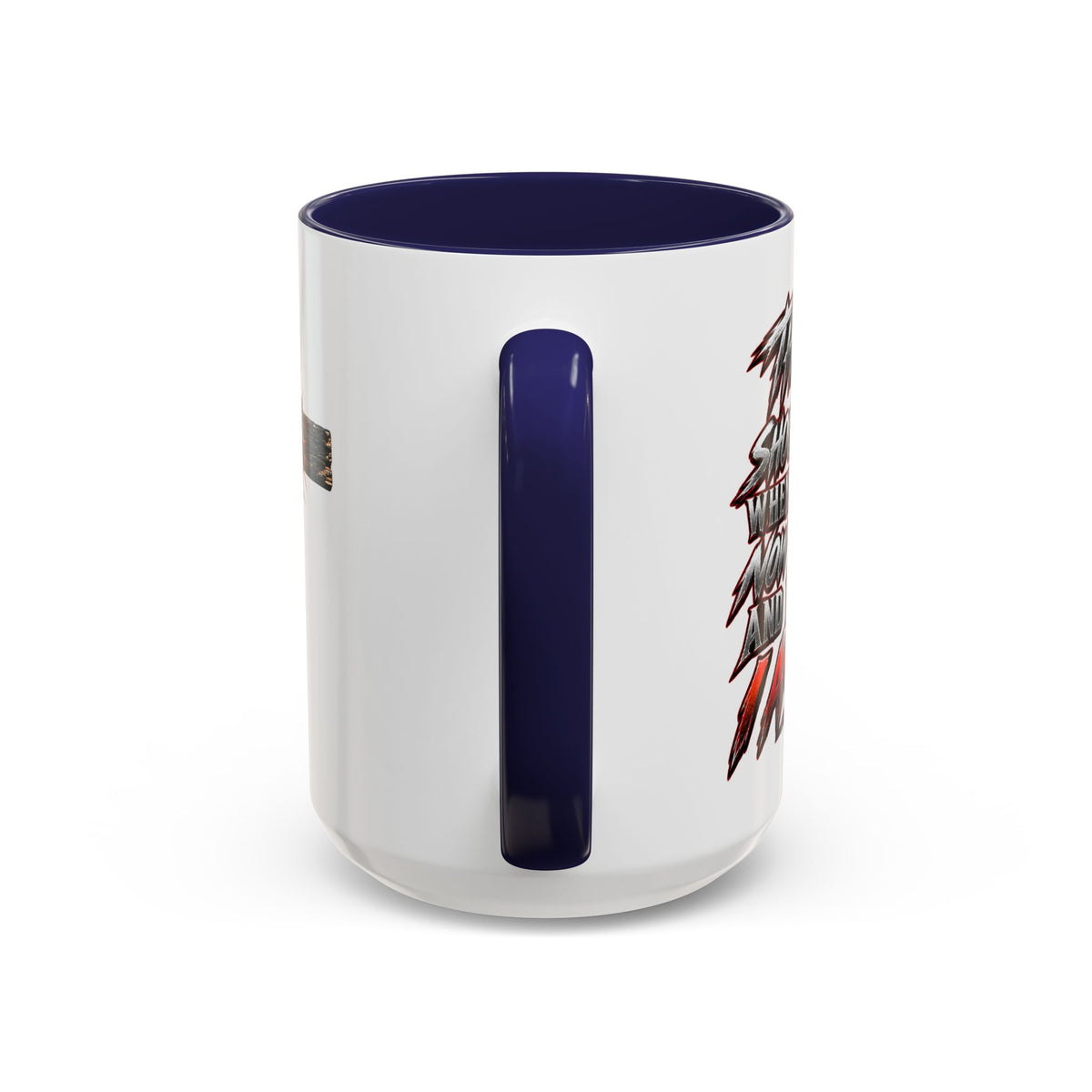 Christian Faith Mug – “Evil Never Killed Me” Cross Coffee Mug