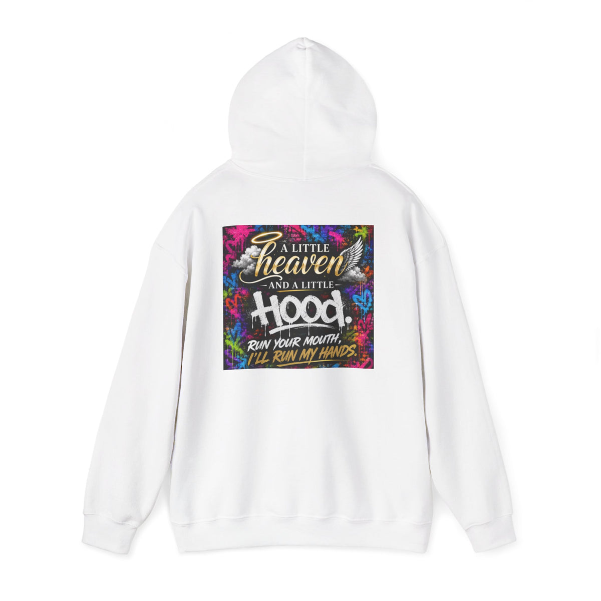 Christian in Progress hoodie | Faith graphic sweatshirt, colorful back print