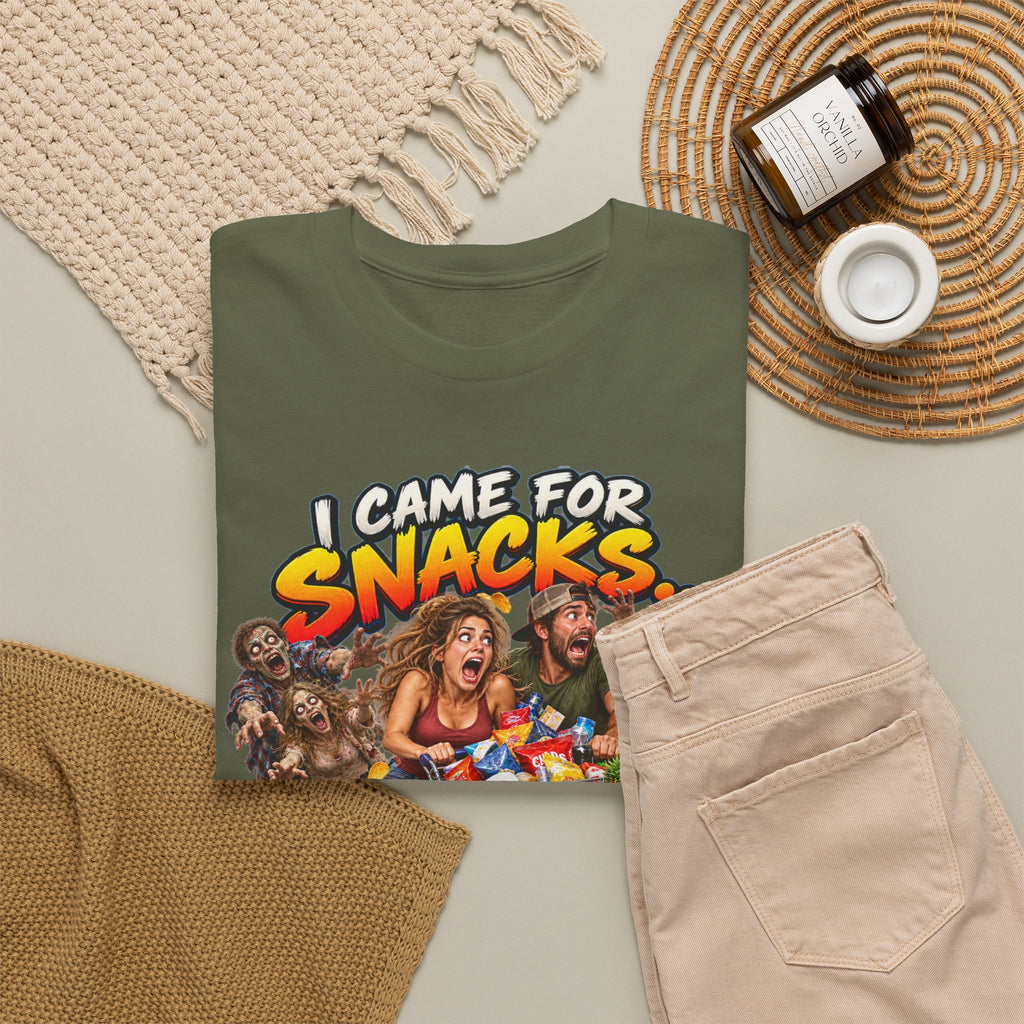 I Came for Snacks Not the Apocalypse Funny Apocalypse T-Shirt