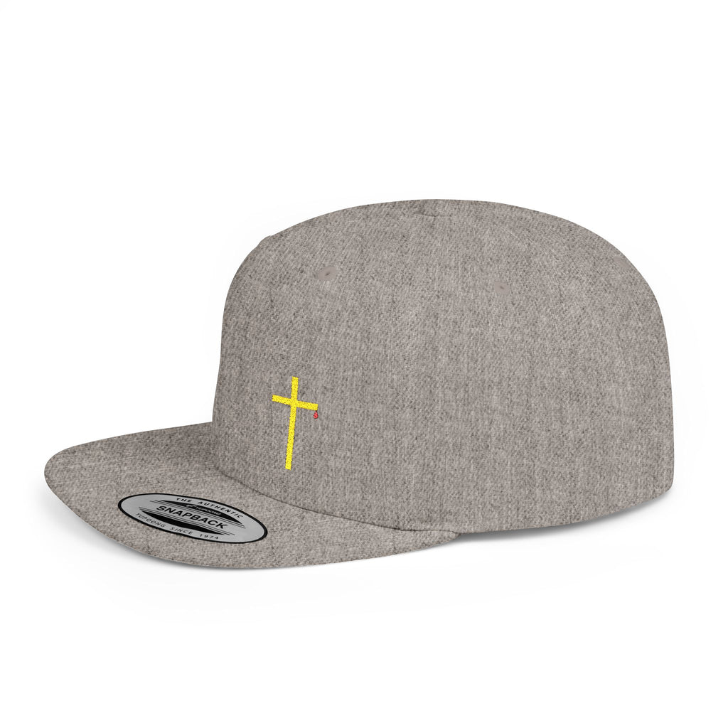 Christian Cross Flat Bill Snapback Hat