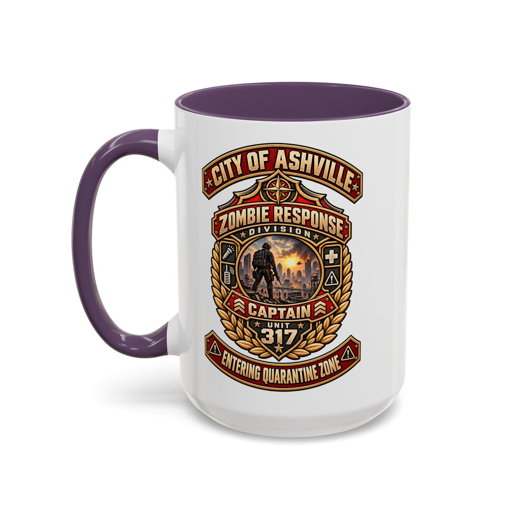 Retro Red Accent Coffee Mug