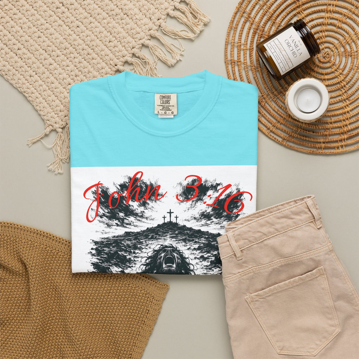 Grim Sea Creature T-shirt | Dark Gothic Illustration, Red Script Logo