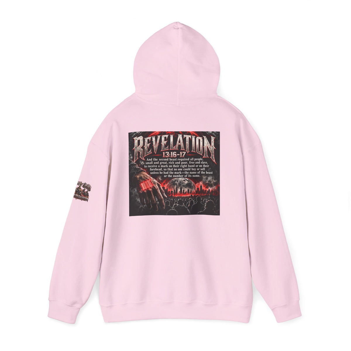 Revelation 13:16-17 Christian Hoodie – 'The Devil' Verse Graphic Pullover