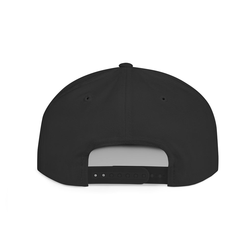 Embroidered Cross Snapback Hat — Minimal Christian Flat Bill Cap