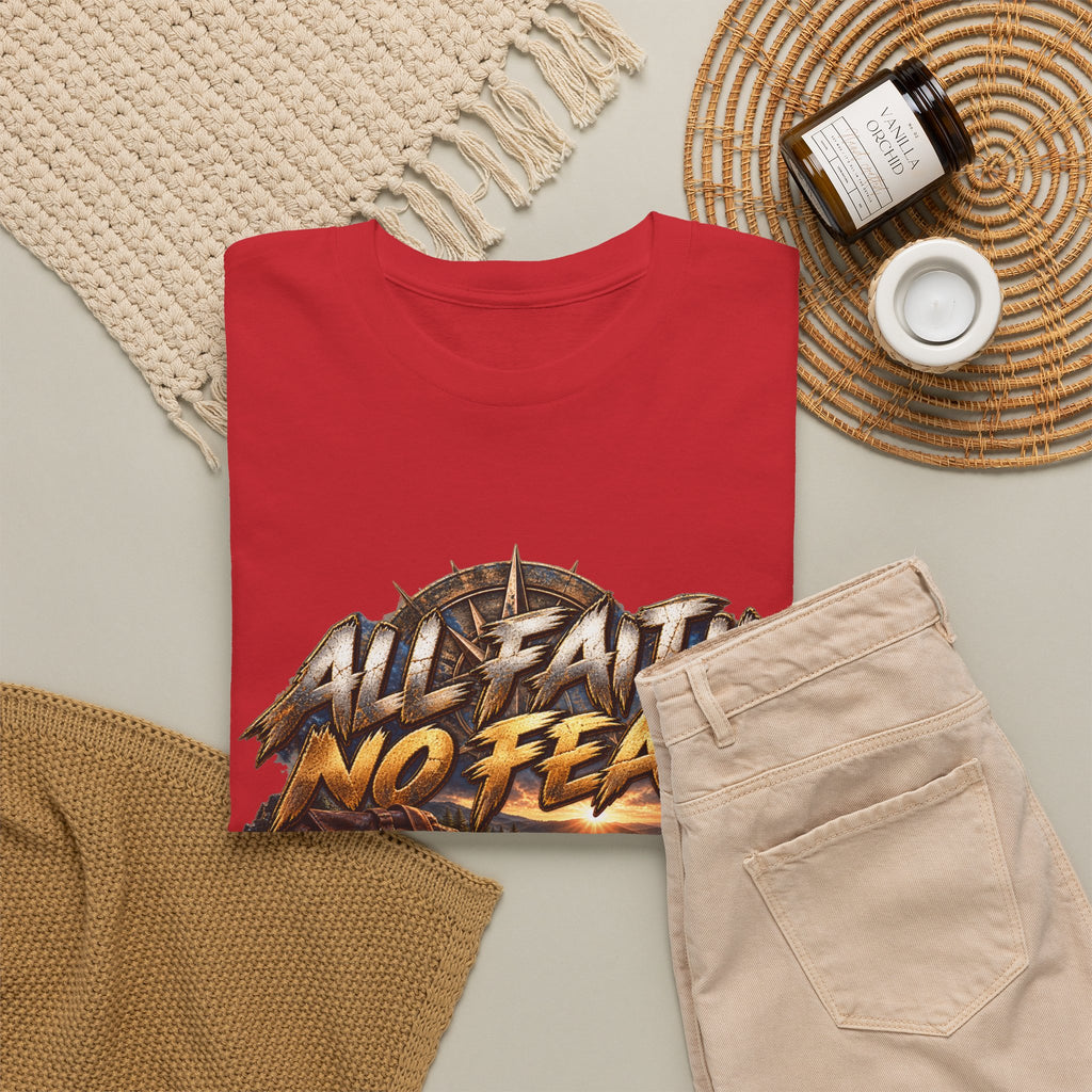All Faith No Fear Open Bible Christian T-Shirt