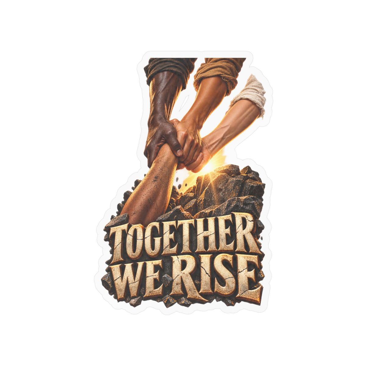 Together We Rise Inspirational Decal, Unity Vinyl Sticker