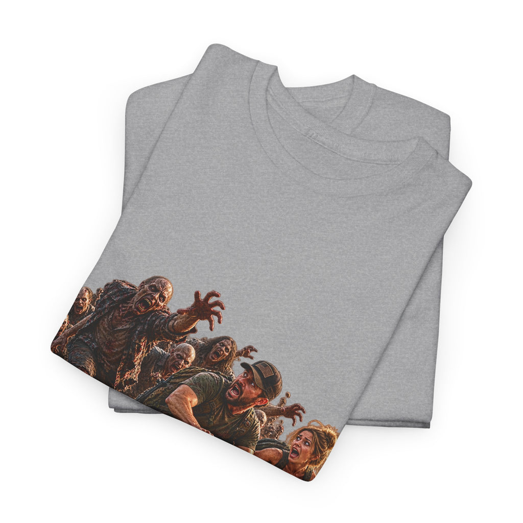 Zombie Grocery Run Survival Graphic T-Shirt