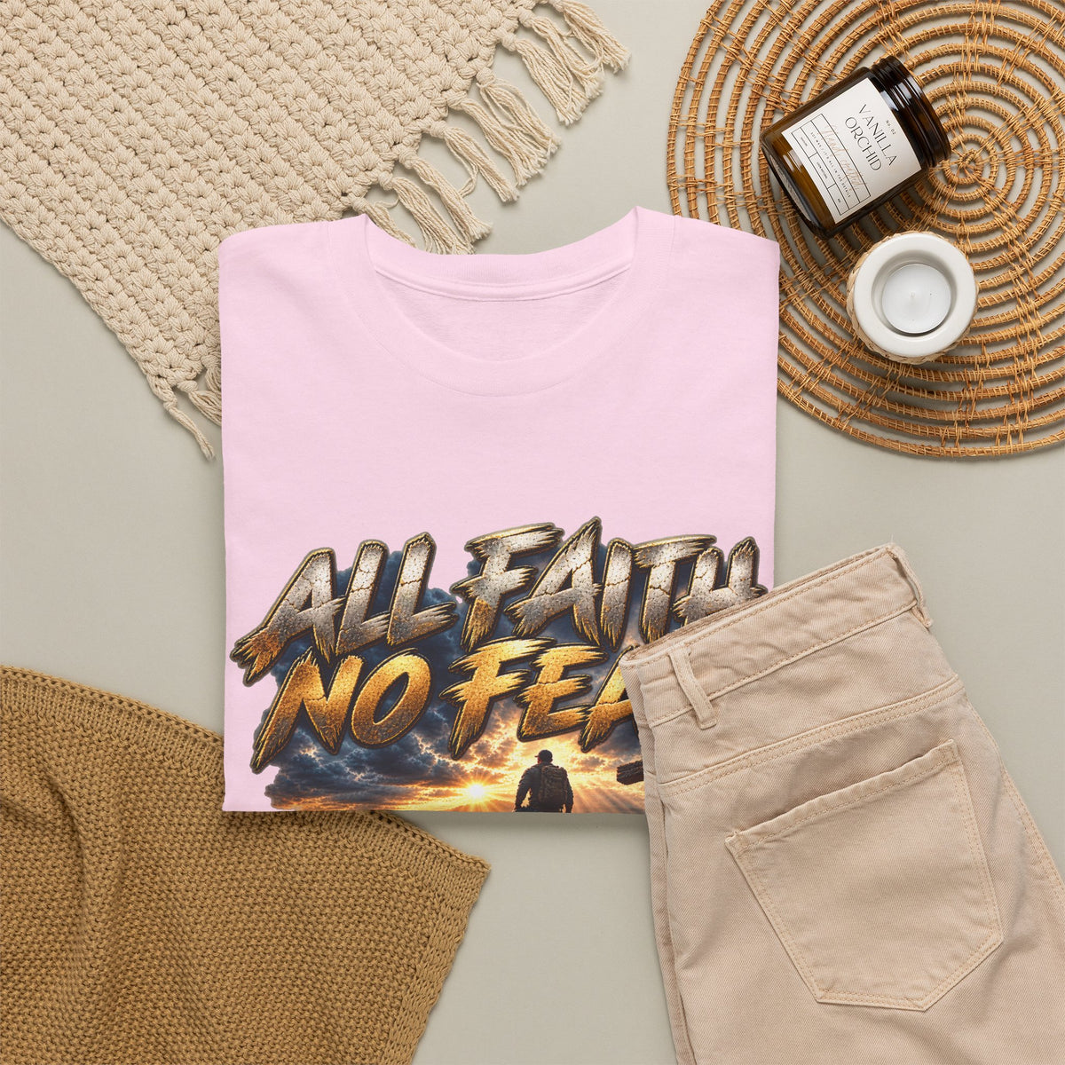 All Faith No Fear Inspirational Christian T-Shirt