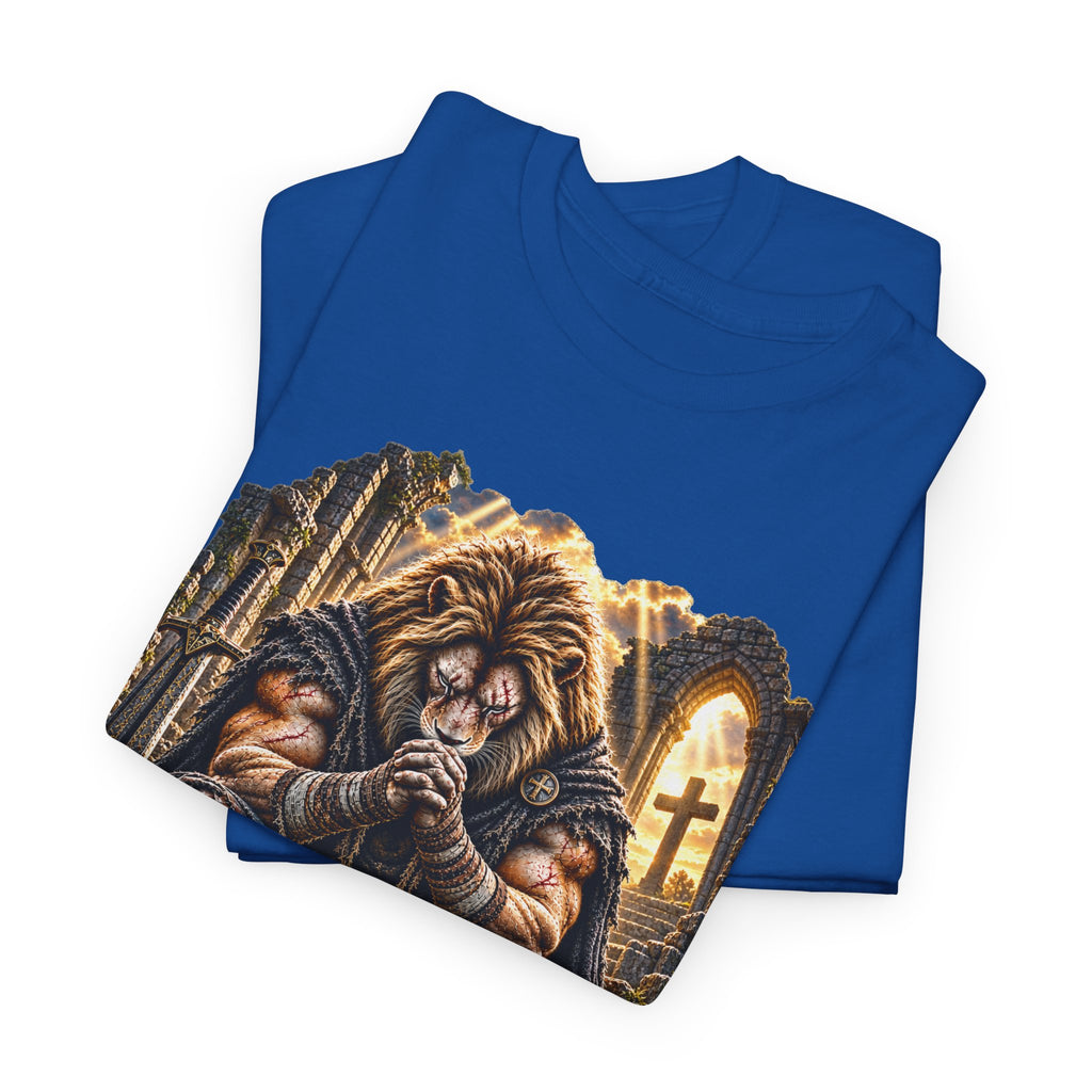 Father Protect Me — Praying Lion Cathedral T-Shirt