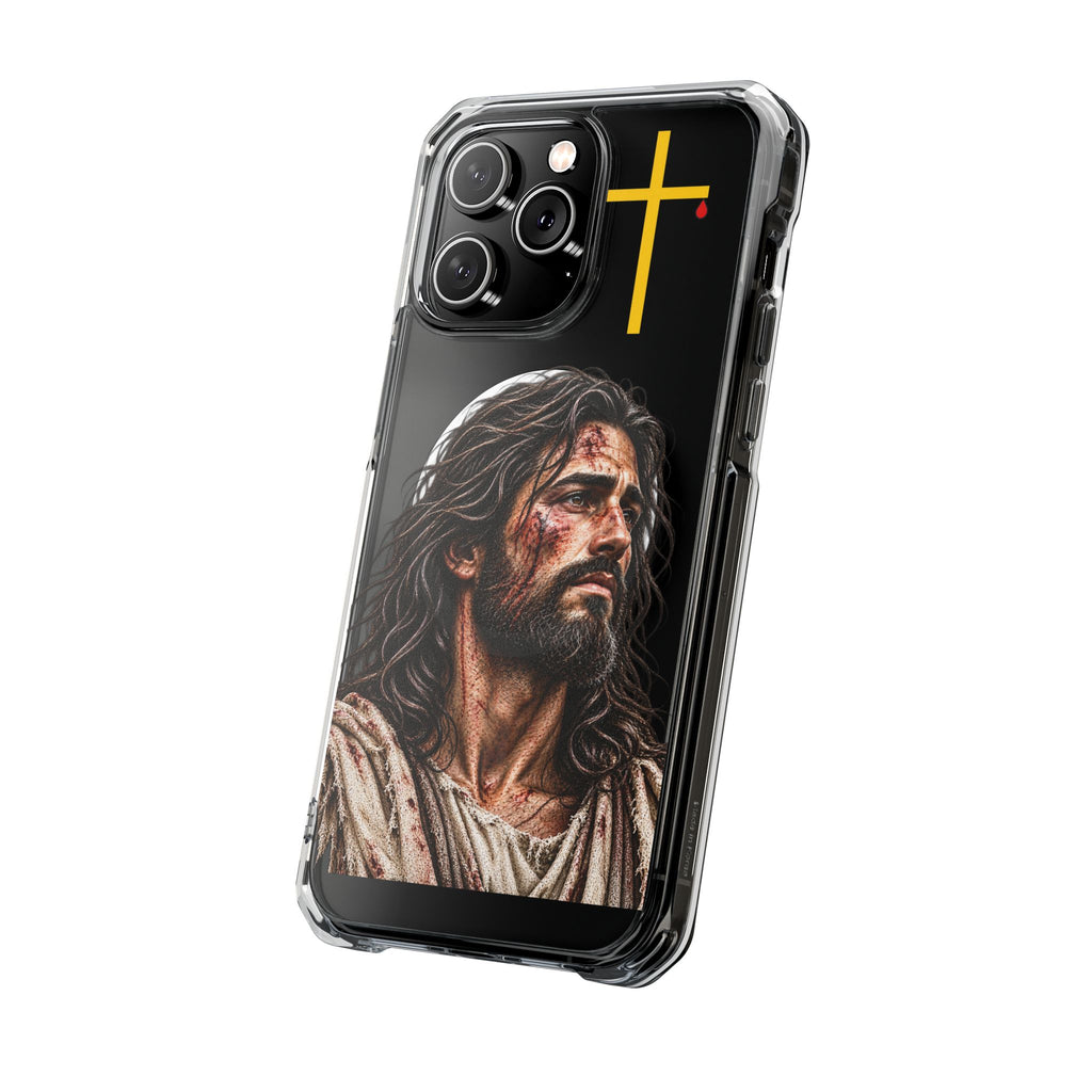 Jesus Cross Magnetic Clear Phone Case
