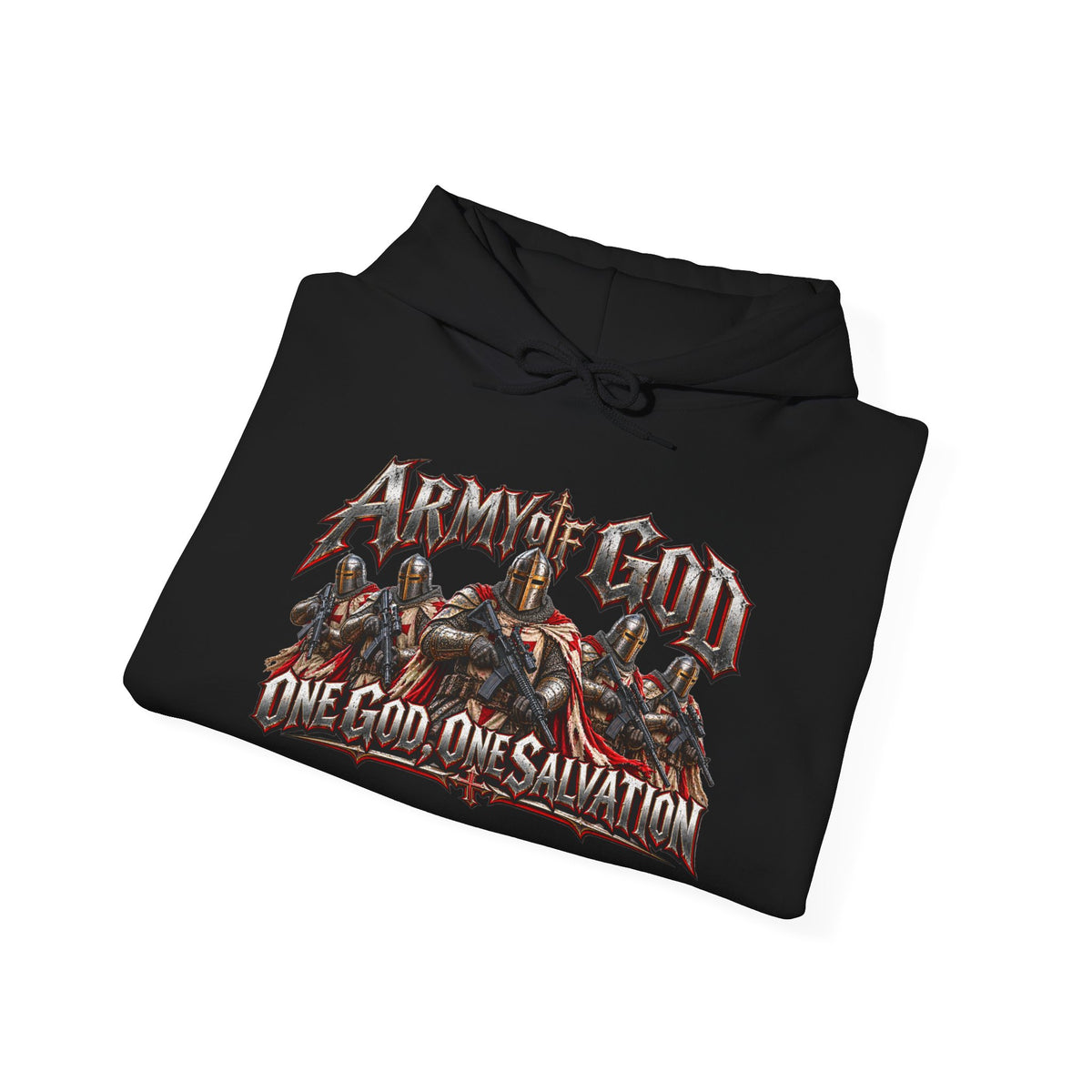 Religious Graphic Hoodie — "Jesus Is Coming / One God One Salvation" Apocalyptic Faith Sweater