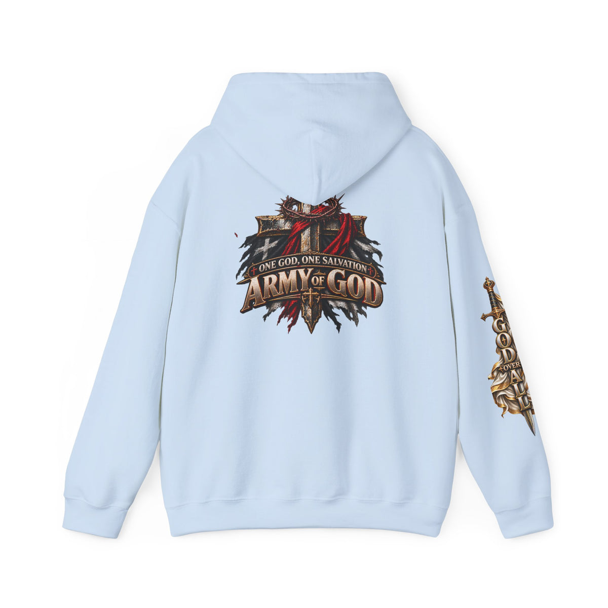 Christian Hoodie - "Way Truth Life" & "Army of God" Graphic Pullover