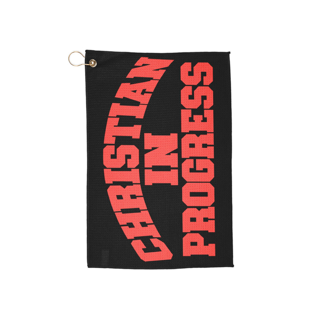 Golf Towel – “Christian in Progress” Inspirational Golf Gift