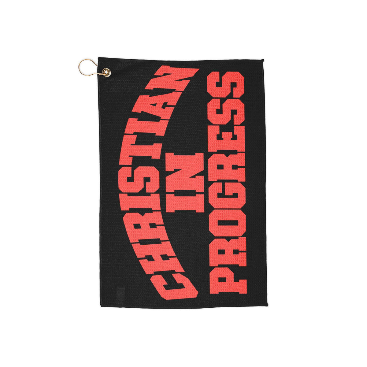 Golf Towel – “Christian in Progress” Inspirational Golf Gift