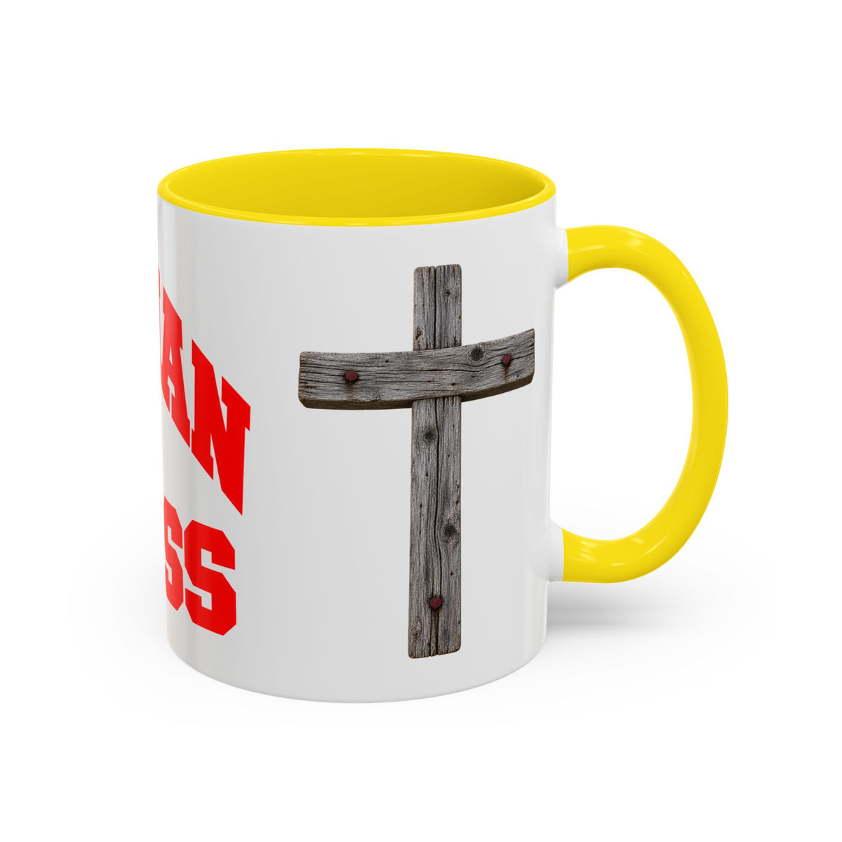 Christian “Christian in Progress” Cross Coffee Mug
