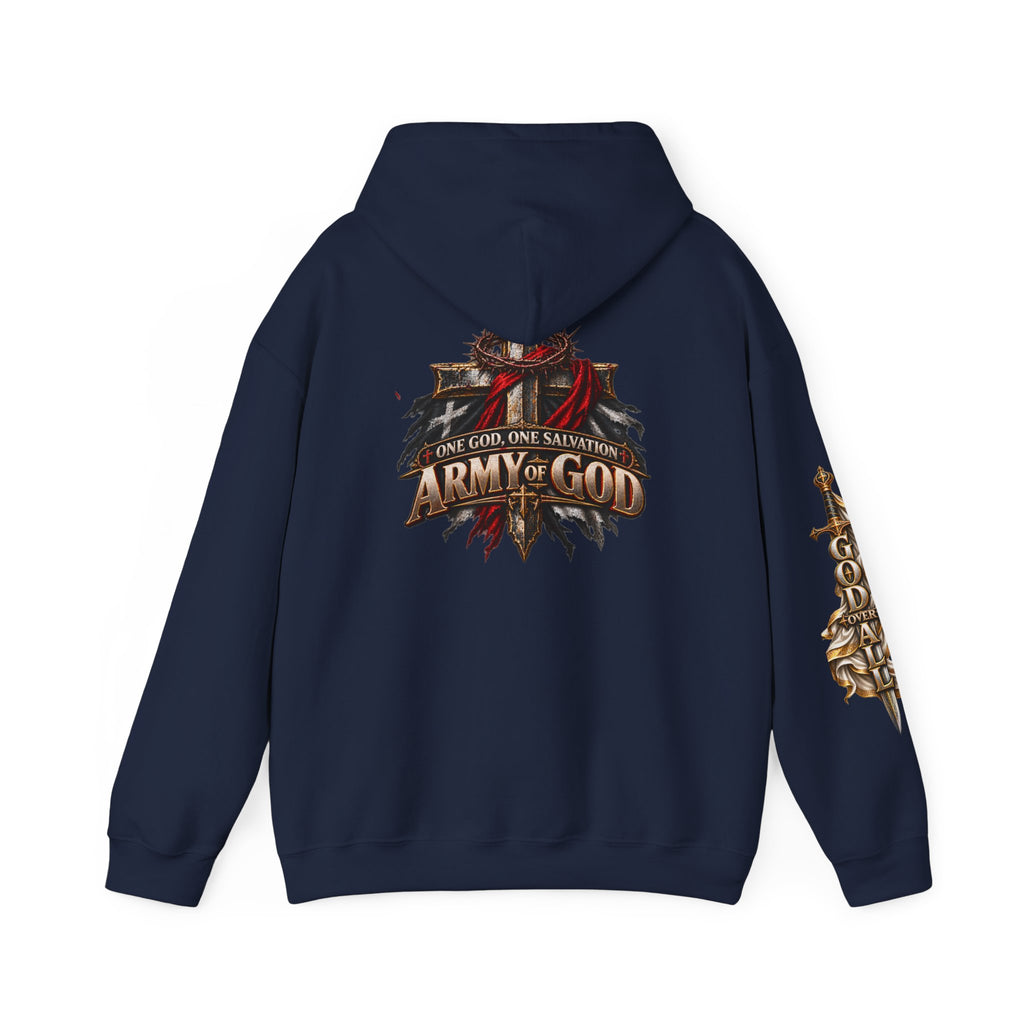 Christian Hoodie - "Way Truth Life" & "Army of God" Graphic Pullover