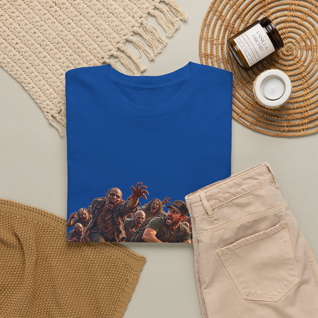Zombie Grocery Run Survival Graphic T-Shirt