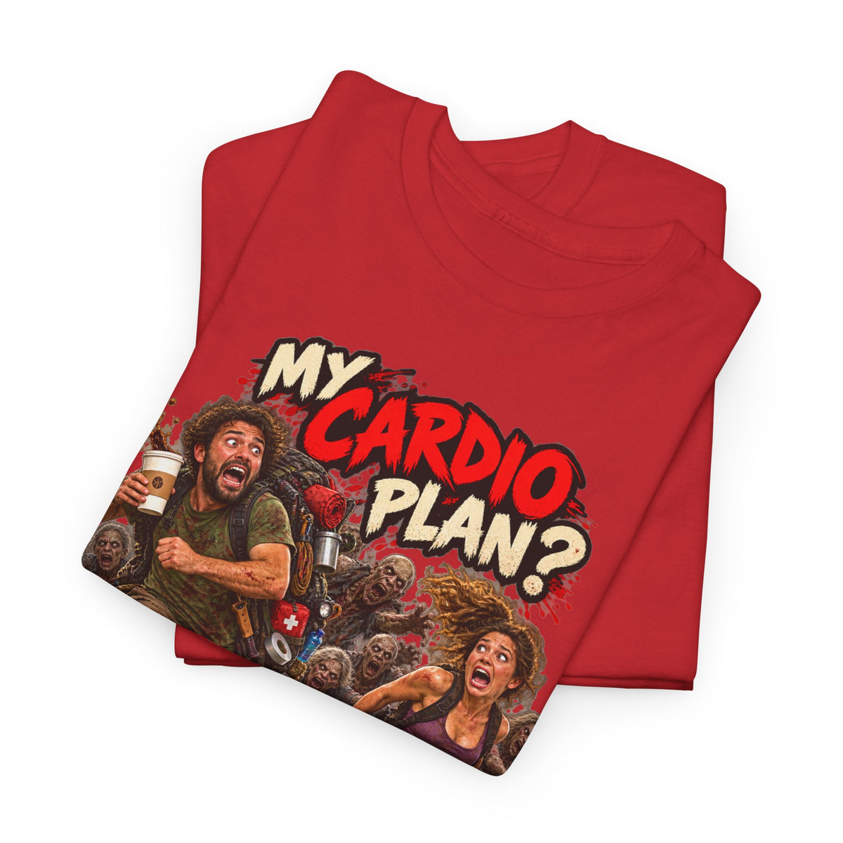 My Cardio Plan Running From Zombies Halloween T-Shirt