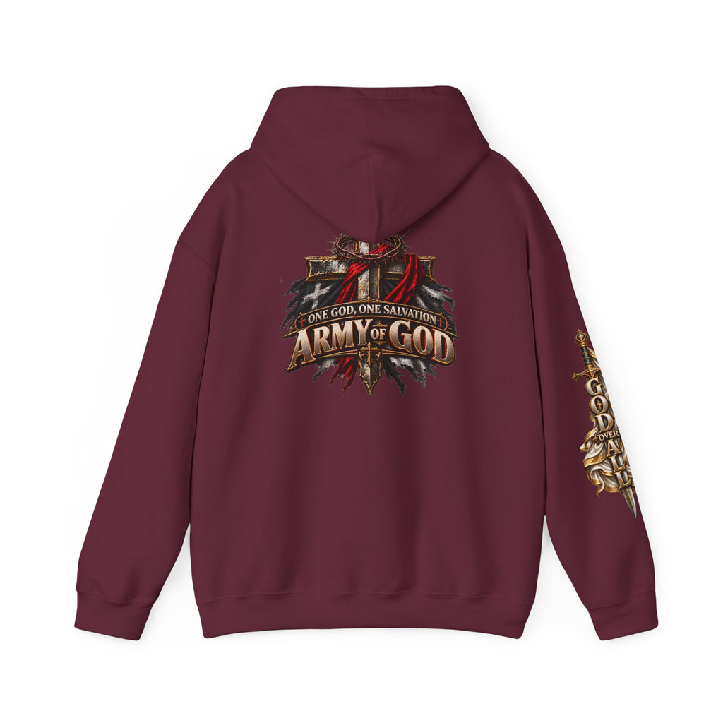 Christian Hoodie - "Way Truth Life" & "Army of God" Graphic Pullover