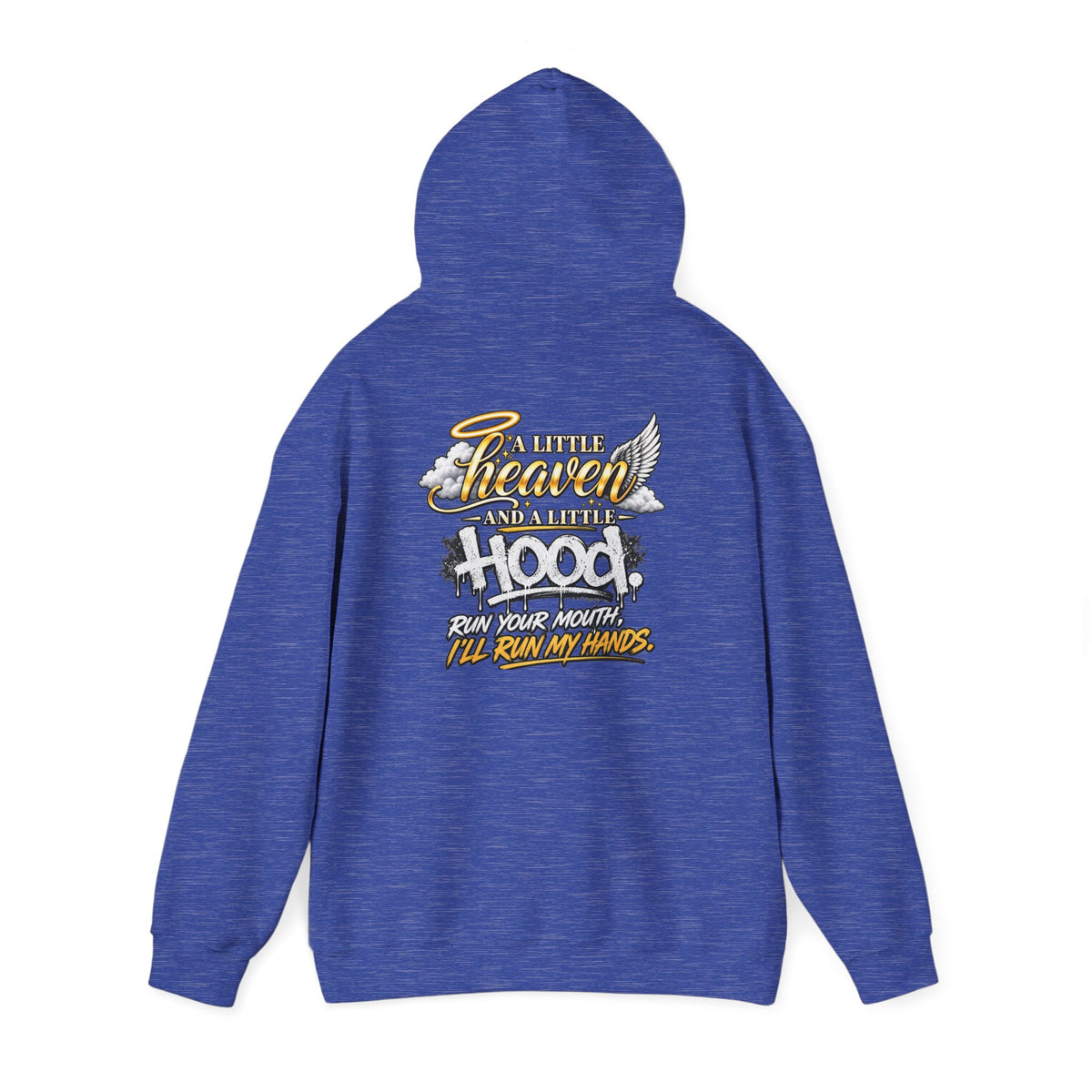 Christian In Progress hoodie | Faith Script Front, Heaven Graphic Back