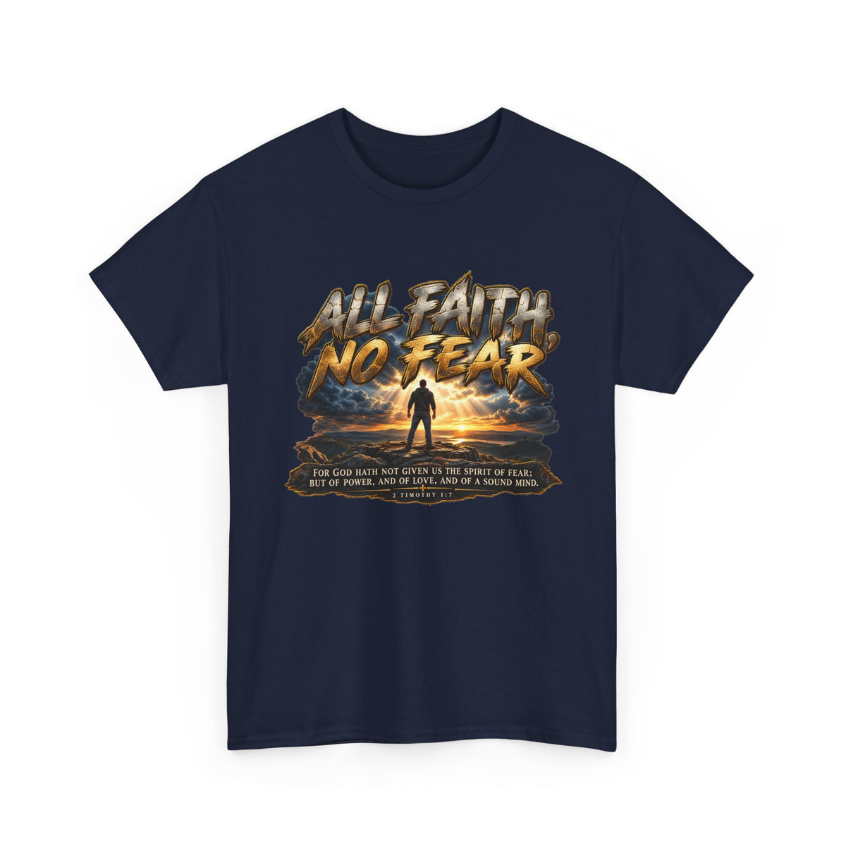 Faith No Fear Inspirational Graphic T-Shirt